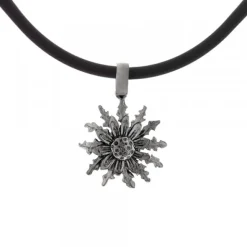 Colgante Eguzkilore Plata Negra 21mm