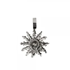 Colgante Eguzkilore Plata Negra y Dorado 21mm