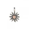 Colgante Eguzkilore Plata Envejecida y Rosa 21mm