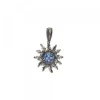 Colgante Eguzkilore Rutenio y Circonitas Azules 14mm