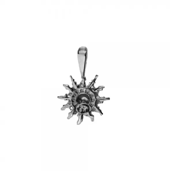 Colgante Eguzkilore Rutenio y Circonitas Azules 14mm