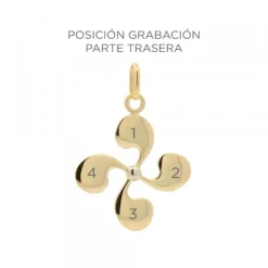 Colgante Lauburu Oro 21mm Personalizable