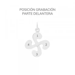 Colgante Lauburu Plata 26mm y Cadena Forza