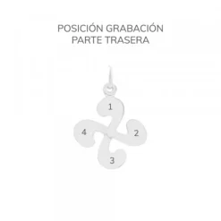 Colgante Lauburu Plata 26mm y Cadena Forza