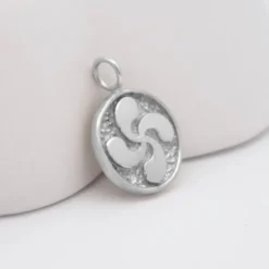 Colgante Lauburu Redondo Plata 13mm