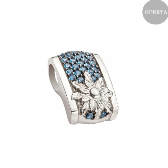 Colgante London Plata y Circonitas Azules