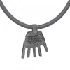 Colgante Mano de Irulegi Rutenio 30mm y Cordón Caucho 4mm