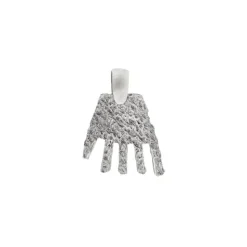 Colgante Mano de Irulegi Plata 20mm y Caucho