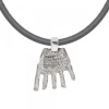 Colgante Mano Irulegi Plata 30mm y Cordón