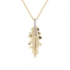 Colgante Mari Mini Plata Dorada y Circonitas