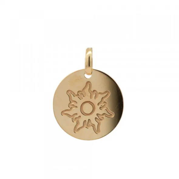 Colgante Medalla Mountain Plata Dorada Personalizable