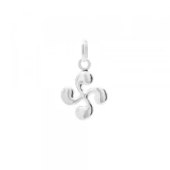 Colgante Mini Lauburu Oro Blanco 10mm