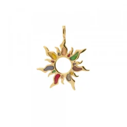 Colgante Mountain Plata Dorada Multicolor