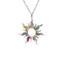 Colgante Mountain Plata Multicolor