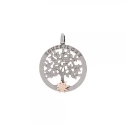 Colgante Árbol de La Vida Rutenio y Eguzkilore Rosa