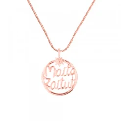 Colgante redondo Maite Zaitut de Plata Rosa