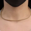 Cordón de Cuero Beige Metalizado