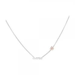 Gargantilla Ama Plata y Eguzkilore Rosa