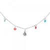 Gargantilla Eguzkilore de Plata con Cristales Multicolor