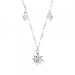 Gargantilla Eguzkilore Oro Blanco y Brillantes