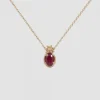 Gargantilla Enea Oro Rosa y Rubí