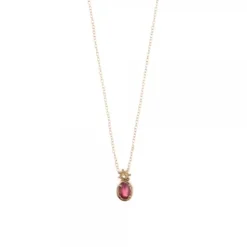 Gargantilla Enea Oro Rosa y Rubí