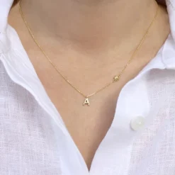 Gargantilla Inicial Oro con Cadena 40cm