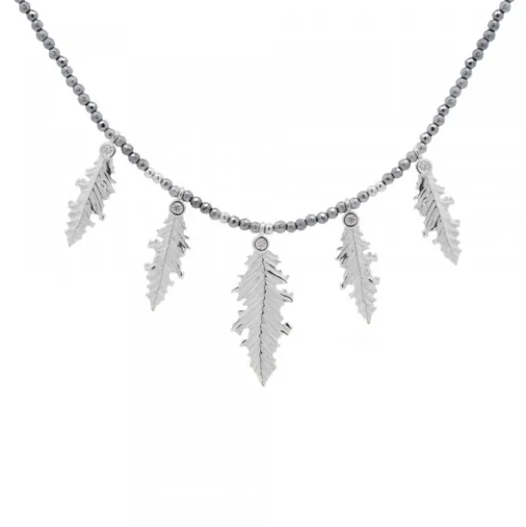 Gargantilla Mari Hematites Plata