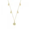 Gargantilla Oro Motivos Eguzkilore con Brillantes