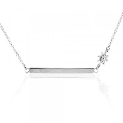 Gargantilla Zubi Plata Bicolor con Eguzkilore Personalizable