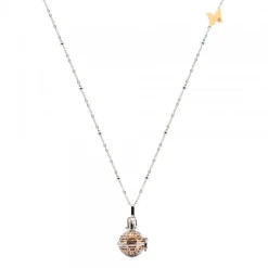 Llamador de Ángeles Notas Musicales con Bola Dorada y Mariposa Personalizable