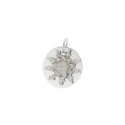 Medalla Eguzkilore Oro Blanco 15mm