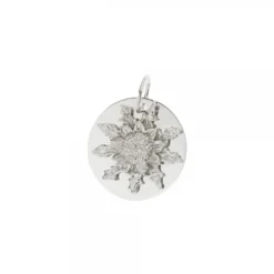 Medalla Eguzkilore Oro Blanco 18mm
