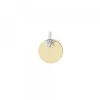 Medalla Oro y Eguzkilore Oro Blanco 14mm