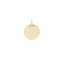 Medalla Oro y Eguzkilore Oro Blanco 14mm