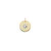 Medalla Oro y Eguzkilore Central Oro Blanco 12mm