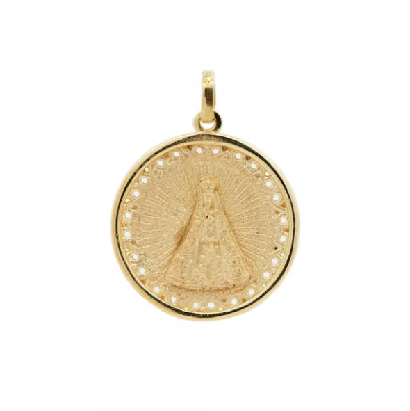Medalla Virgen de Begoña de Plata Dorada Personalizable