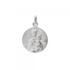 Medalla Virgen del Carmen Plata 17mm