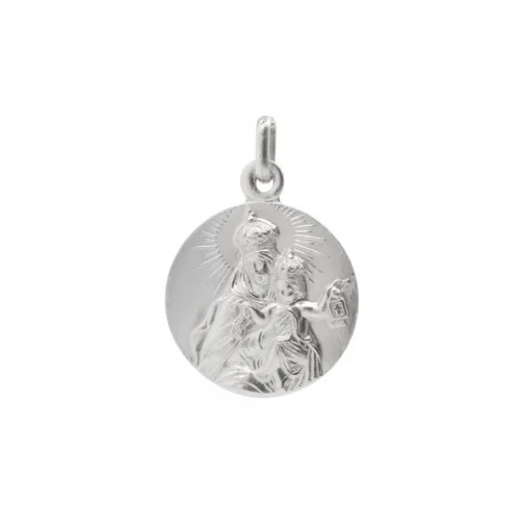 Medalla Virgen del Carmen Plata 17mm