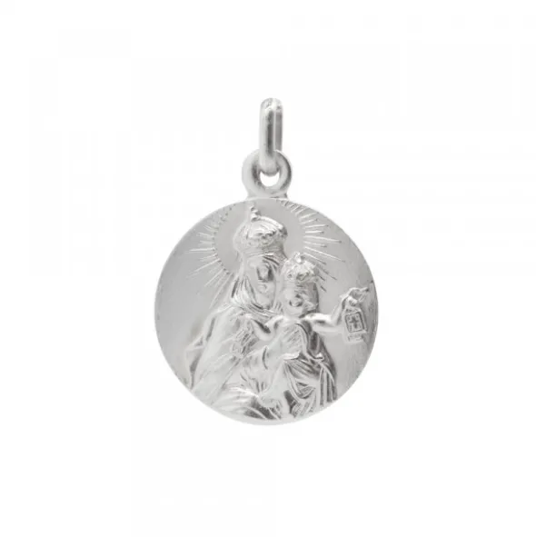 Medalla Virgen del Carmen Plata 20mm
