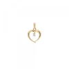 Mini Colgante Corazón Calado Oro y Brillante 9mm