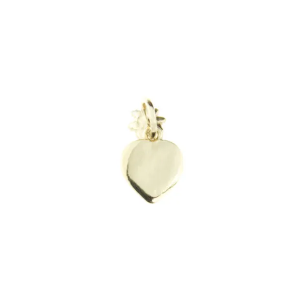 Mini Colgante Corazón y Eguzkilore Plata Dorada