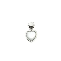 Mini Colgante Corazón y Eguzkilore Plata