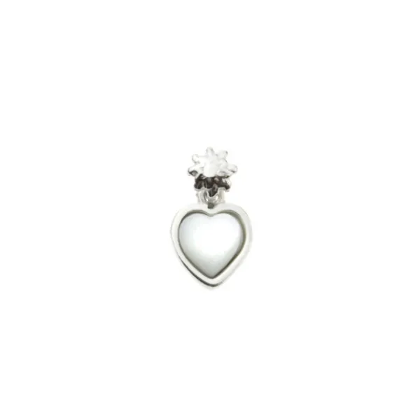 Mini Colgante Corazón y Eguzkilore Plata