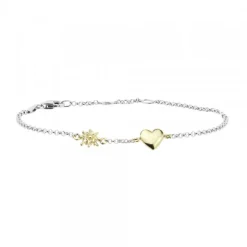 Pack Madre e Hija Pulsera Corazón Eguzkilore Dorado