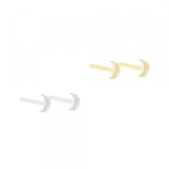 Pack Piercings Media Luna Plata 4 Uds