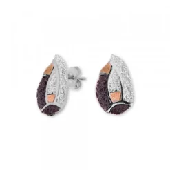Pendientes Almendra Vitoria Plata y Lámina de Oro
