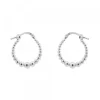 Pendientes Aro con Bolitas Plata 15mm
