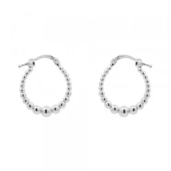 Pendientes Aro con Bolitas Plata 15mm