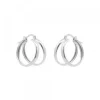 Pendientes Aro Doble Plata 16mm